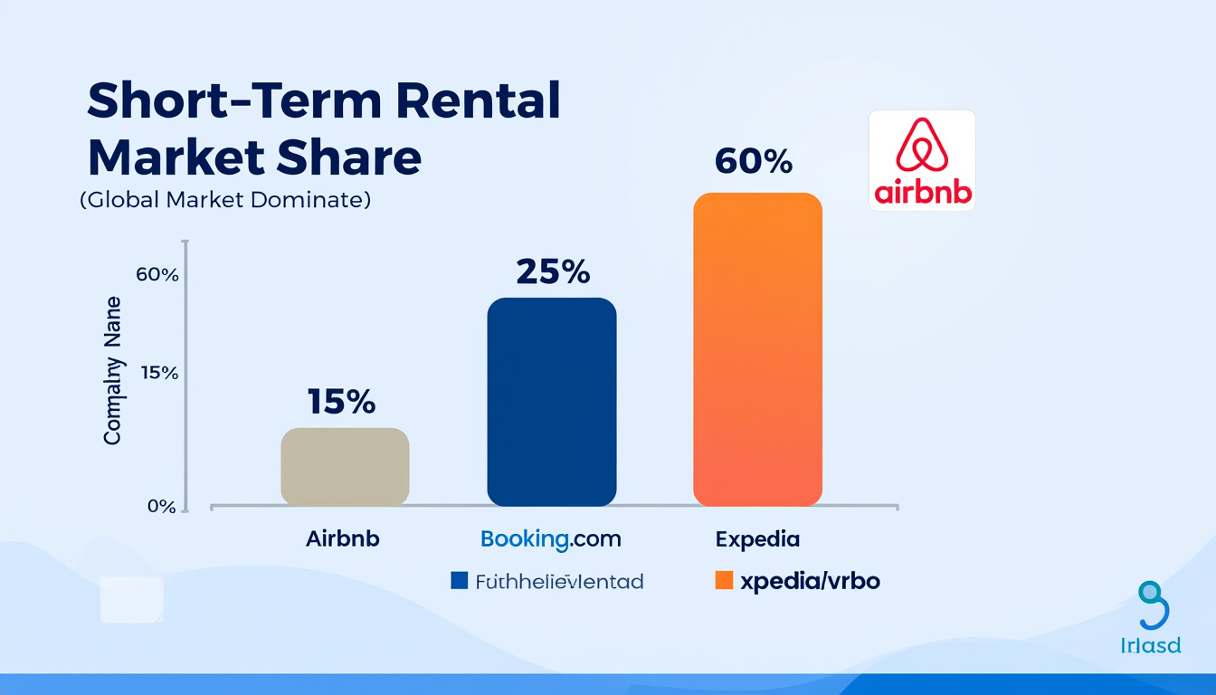 explore the dynamics of airbnb's market dominance and the strategies behind booking.com's rise in the short-term rental sector. this visual analysis provides insights into industry trends, competitive advantages, and future perspectives on vacation accommodations.