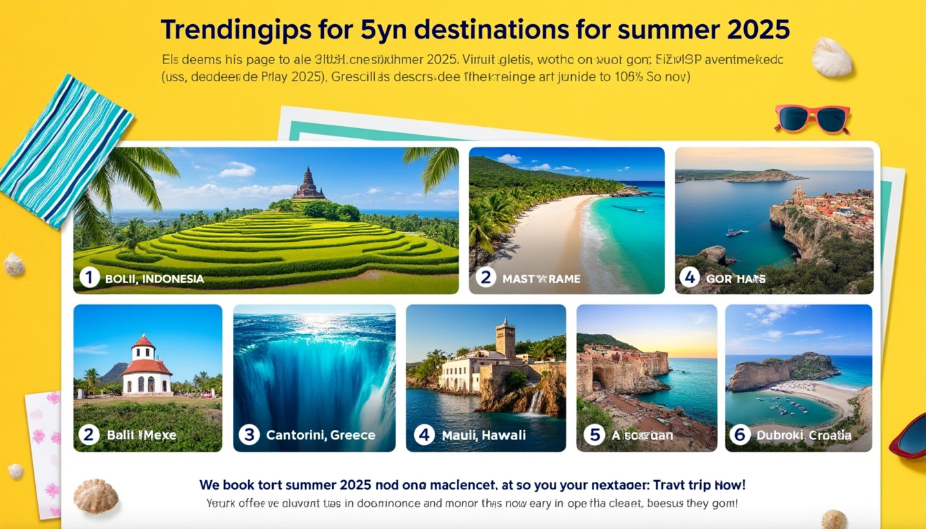 discover the top travel destinations and must-visit accommodations for summer 2025 as revealed by booking.com. from stunning beaches to vibrant cities, plan your perfect getaway with our expert insights and recommendations.